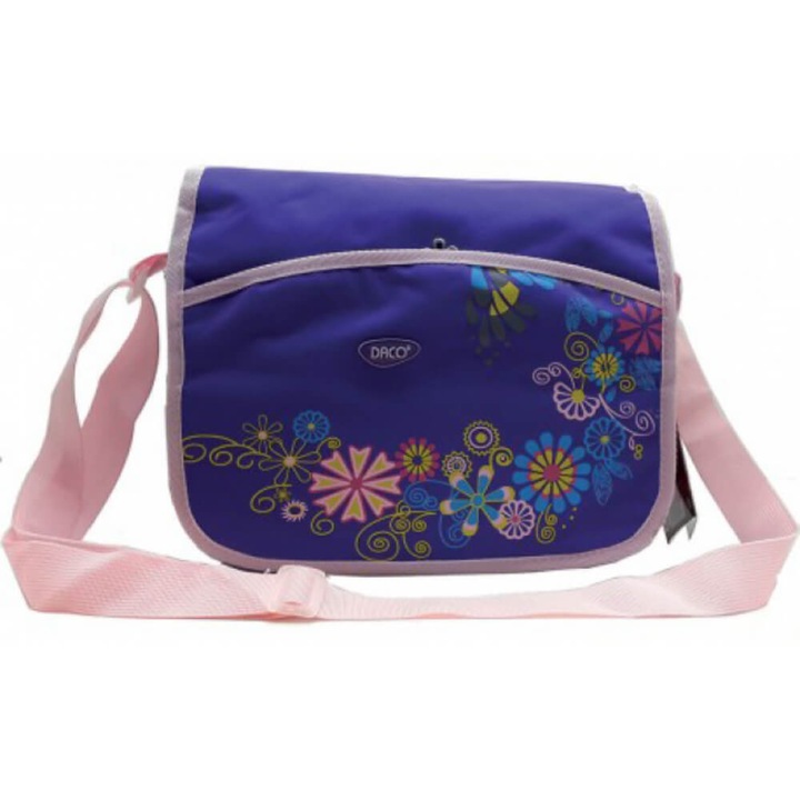 Umar DACO táska, virágmintás, 33x24x9 cm, textil, 3 zseb és állítható pánt, többszínű