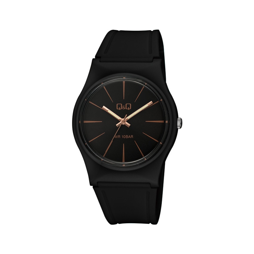 Ceas barbatesc Q&Q casual, negru, din silicon