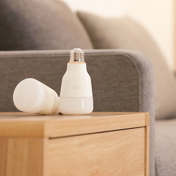 Смарт крушка LED Yeelight 1S YLDP15YL, 3G/4G управление, Wi-Fi, E27, 8.5W, 800 лумена, A+, Топла бяла светлина (2700K), Съвместима с Android/iOS