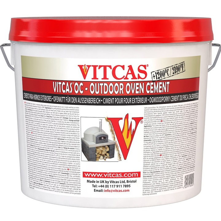 Ciment pentru cuptor exterior Vitcas, 10 kg