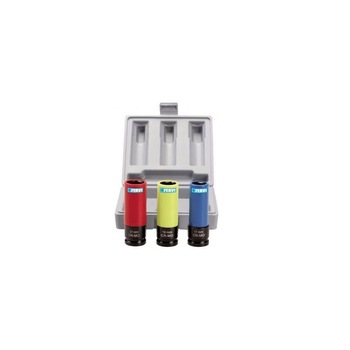 Set 3 chei tubulare adanci hexagonale de impact pentru jante auto, Fervi 0341, dimensiuni 17-19-21mm Set 3 chei tubulare adanci hexagonale de impact pentru jante auto, Fervi 0341, dimensiuni 17-19-21mm