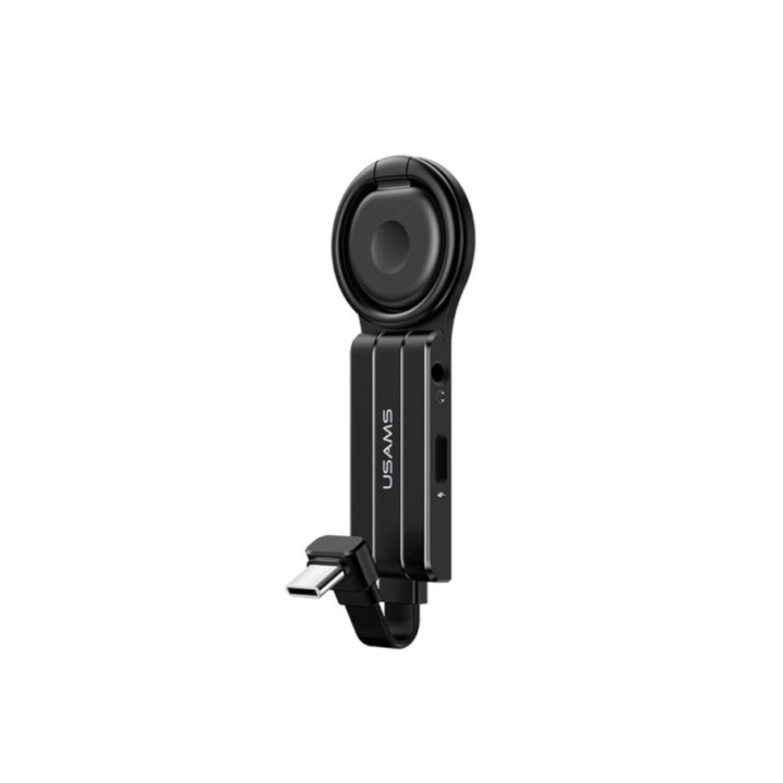 USAMS SJ359TC01 usb-c+ jack adapter , telefongyűrűvel 1343867