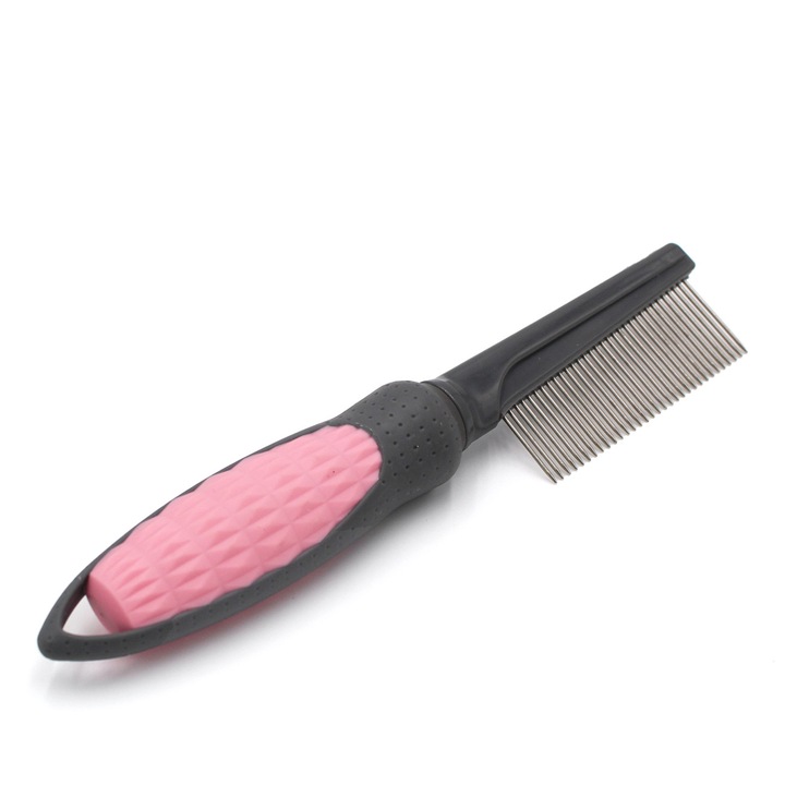 Egyoldalas szőrápoló fésű kutya számára Pink