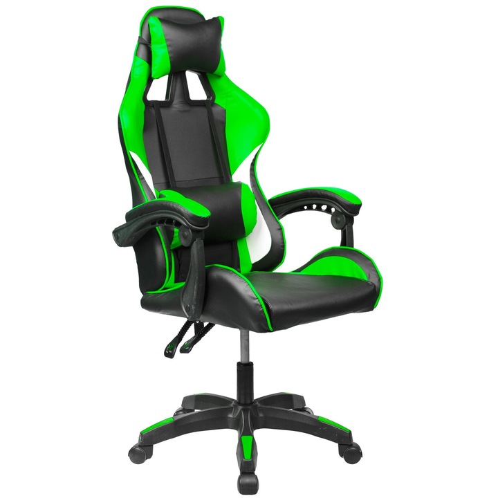Vigor OC05 kényelmes főnöki gamer szék forgószék dönthető háttámla zöld