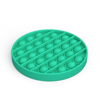 Jucarie Push Pop Bubble Fidget, Pop It, rotund, verde, 12 cm, Urban Trends ® Jucarie Push Pop Bubble Fidget, Pop It, rotund, verde, 12 cm, Urban Trends ®