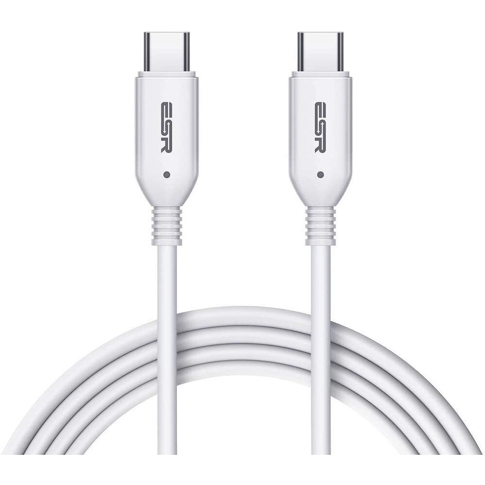 Cablu de incarcare ESR, USB-C to USB-C, PD Cable, 1.2 m, White