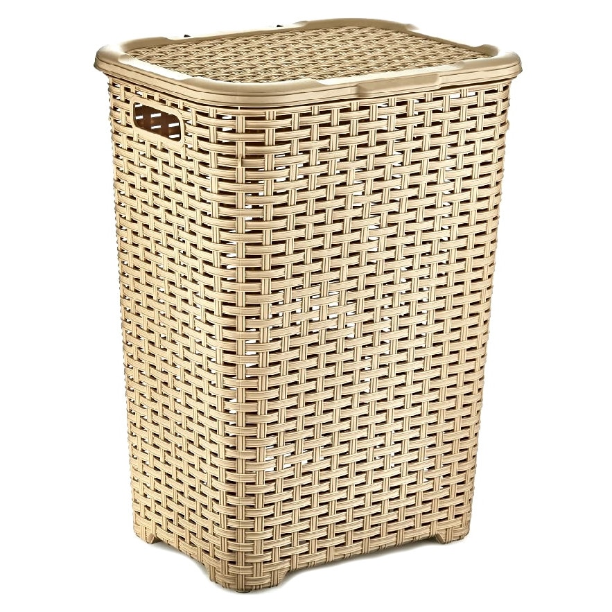 Cos pentru rufe, tip ratan , bej , 60L