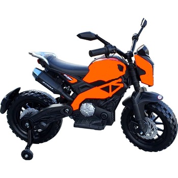 Motocicleta Electrica cu Acumulator Pentru Copii NOVOKIDS™ Enduro Moto Maxima, 3-8 ani, max 40 kg, Cu Melodii si Lumini, Suspensie pe spate, Roti ajutatoare, Viteza din maner, Faruri luminoase, Portocaliu cu Negru Motocicleta Electrica cu Acumulator Pentru Copii NOVOKIDS™ Enduro Moto Maxima, 3-8 ani, max 40 kg, Cu Melodii si Lumini, Suspensie pe spate, Roti ajutatoare, Viteza din maner, Faruri luminoase, Portocaliu cu Negru