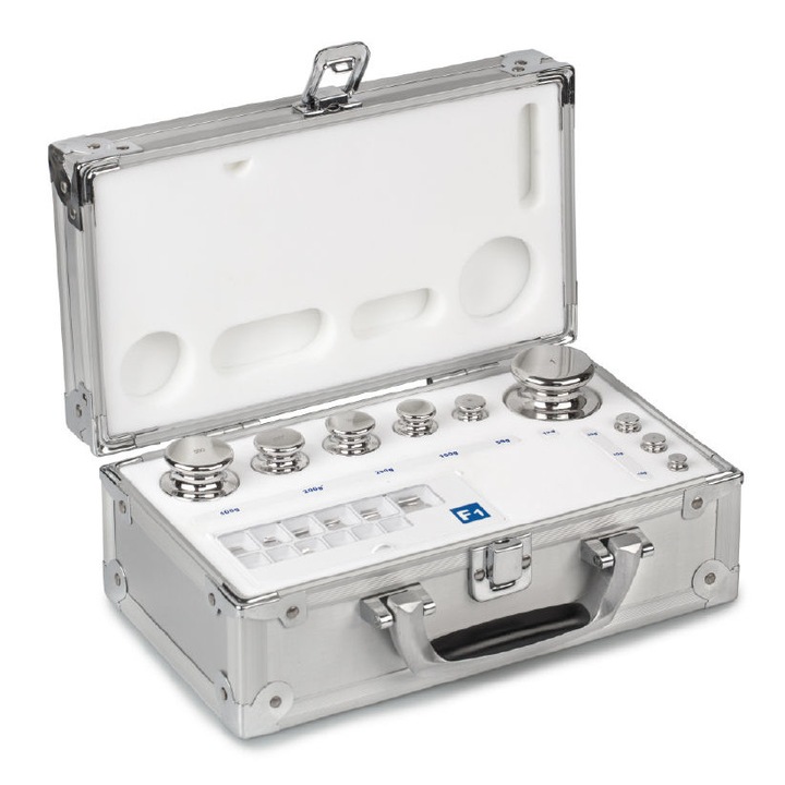Trusa de greutati etalon Kern & Sohn, 1mg-100 g, clasa M1, cutie de aluminiu