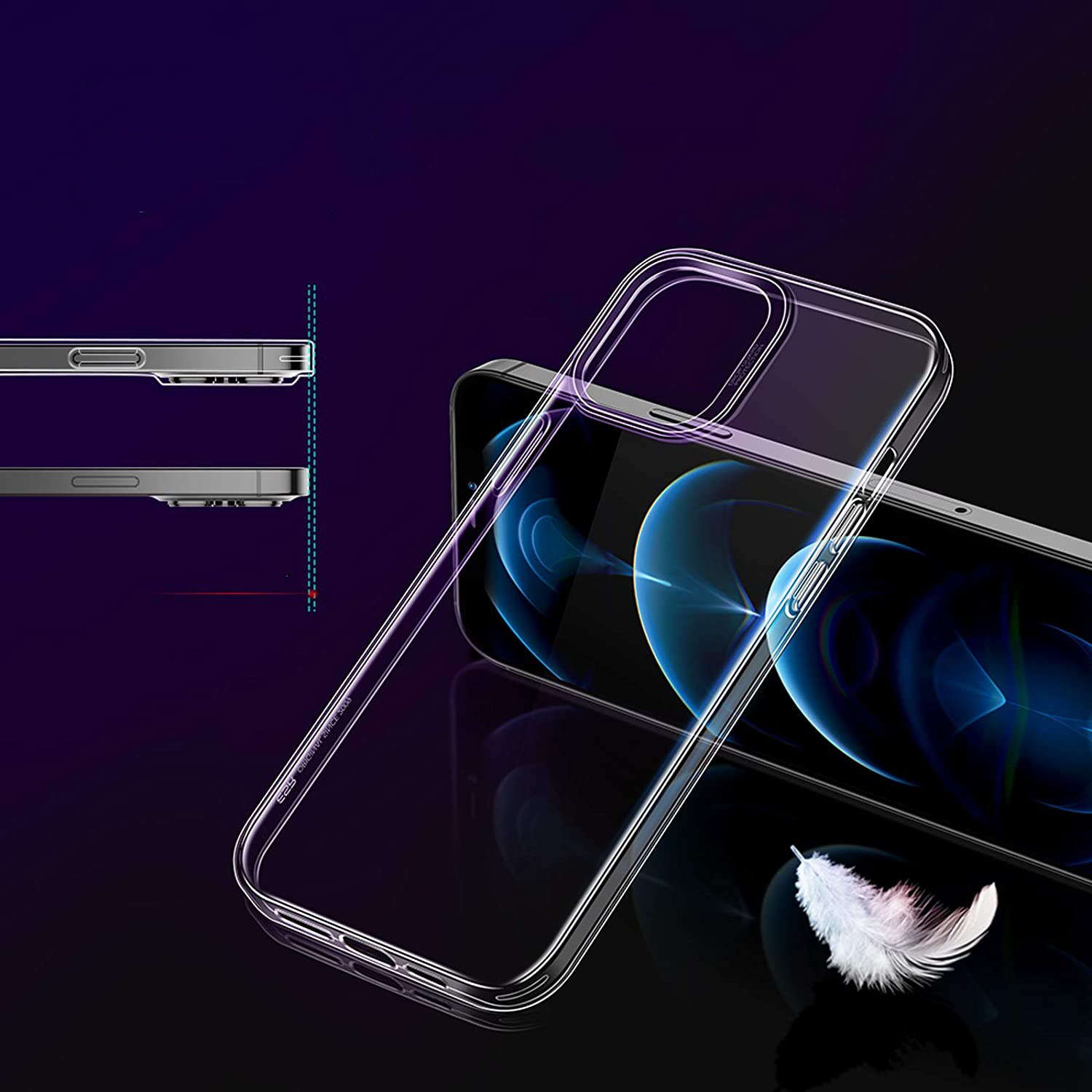 Husa protectie compatibil cu iPhone 12 Mini (5.4"), Ultra Slim, din silicon, Transparent