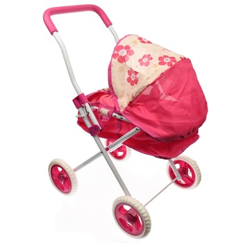 Carucior de jucarie pentru papusi, pliabil, rezistent, roz - FL81661 Carucior de jucarie pentru papusi, pliabil, rezistent, roz - FL81661