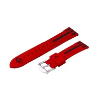 curea de silicon 22mm pentru ceas samsung galaxy watch 3 45mm galaxy watch 46mm gear s3 frontier huawei watch gt  gt 2 rosu cu negru imagen 3_0_
0