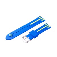 curea de silicon 22mm pentru ceas samsung galaxy watch 3 45mm galaxy watch 46mm gear s3 frontier huawei watch gt  gt 2 albastru cu galben imagen 55_0_
0