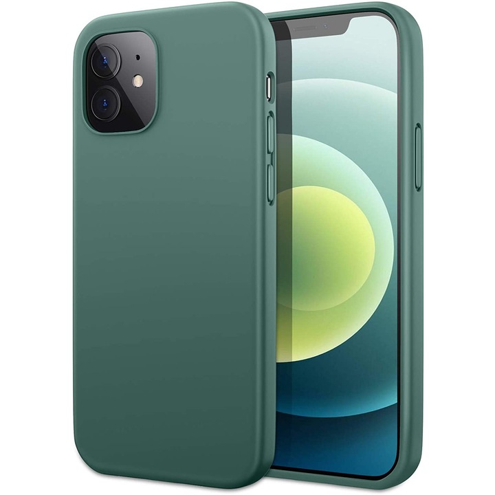 Защитен калъф PlanetPhone, Съвместим с iPhone 12/12 Pro, Ултра тънък, Силикон, Зелен