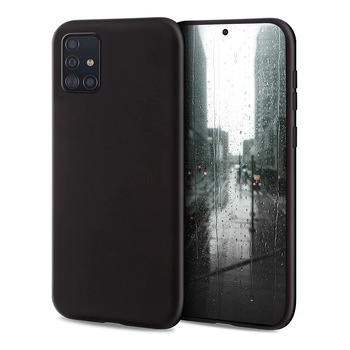 Husa protectie pentru Samsung Galaxy A51, Ultra Slim, Ultra Soft, din silicon cu microfibra la interior, Negru Husa protectie pentru Samsung Galaxy A51, Ultra Slim, Ultra Soft, din silicon cu microfibra la interior, Negru