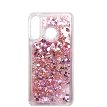 Husa compatibila cu Huawei P30 Lite cu Apa si Sclipici, Lichid si Glitter, Fashion Luxury, Roz Husa compatibila cu Huawei P30 Lite cu Apa si Sclipici, Lichid si Glitter, Fashion Luxury, Roz