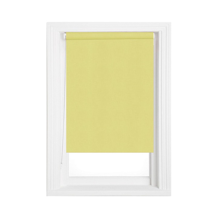 Rulou textil ,Rolete Gaja Mini GG-01, dimensiuni panza 45cm x 170 cm, Galben vesel