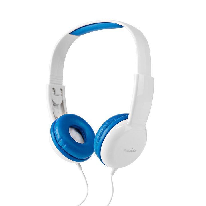 Casti cu fir Nedis HPWD4200BU Albastru/Alb