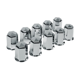 Set 10 capacele Lampa, ABS, pentru prezoane camion, crom, 32mm Set 10 capacele Lampa, ABS, pentru prezoane camion, crom, 32mm