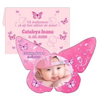 Marturie botez, magnet fluture in plic roz, dimensiune magnet 9cm x 6.5cm Marturie botez, magnet fluture in plic roz, dimensiune magnet 9cm x 6.5cm