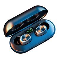 casti audio in-ear bth-239 tws earbuds wireless bluetooth 50 stereo cu reducerea zgomotului functie apelare control muzica cutie incarcare inclusa android ios negru imagen 1_0_
0