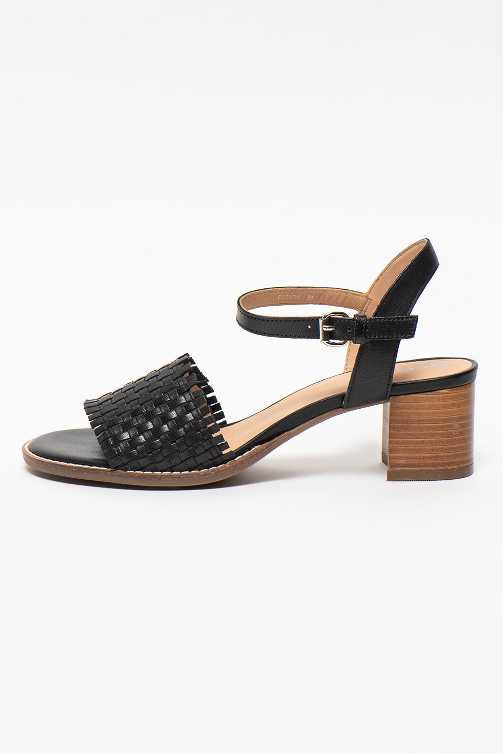 Geox, Sandale din piele cu toc masiv Sozy