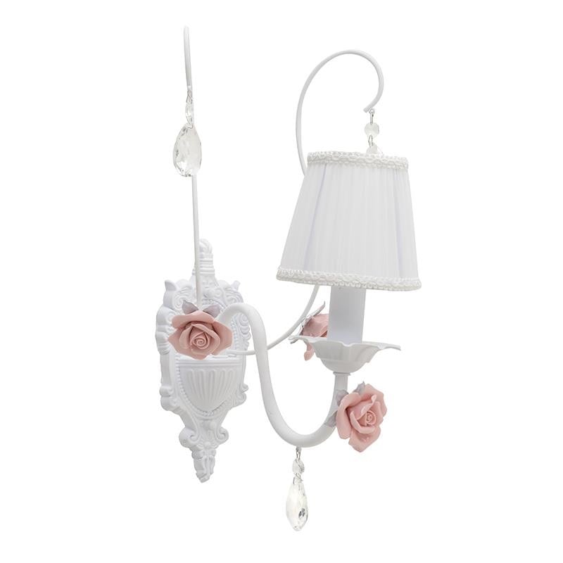 Lampa de perete White Pink Roses E14, 40 W, 23cm x 23cm x 35cm