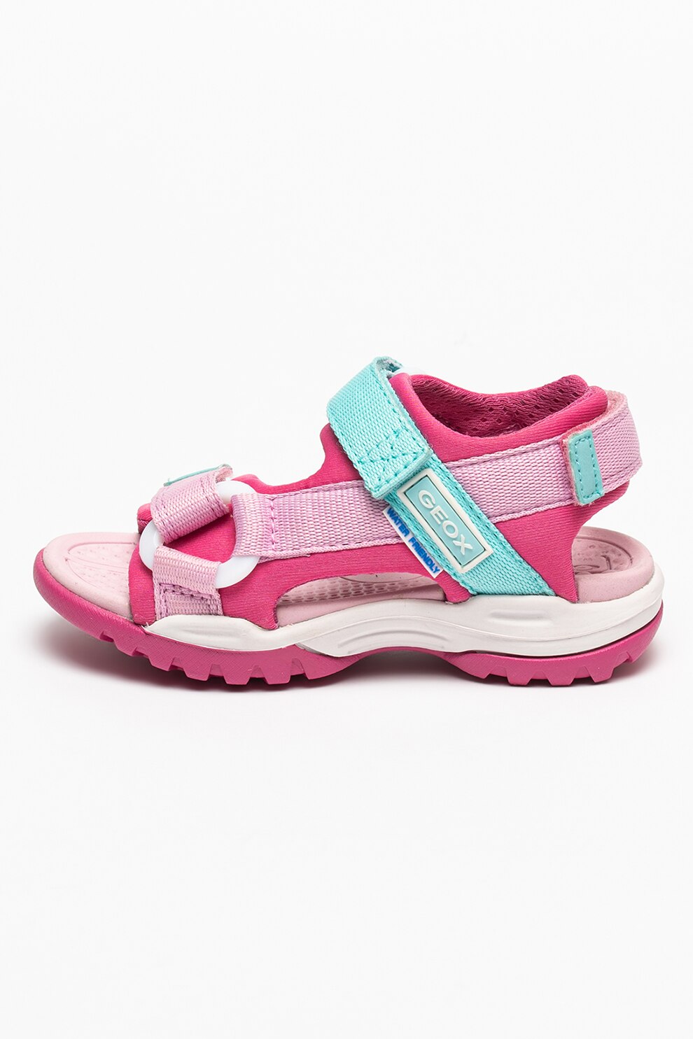 Geox, Sandale cu velcro si aspect colorblock Borealis