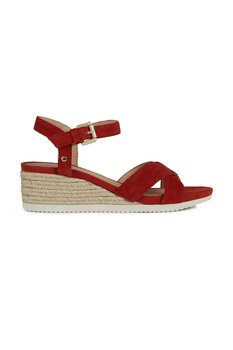 Geox, Sandale wedge tip espadrile de piele intoarsa Ischia Corda Geox, Sandale wedge tip espadrile de piele intoarsa Ischia Corda