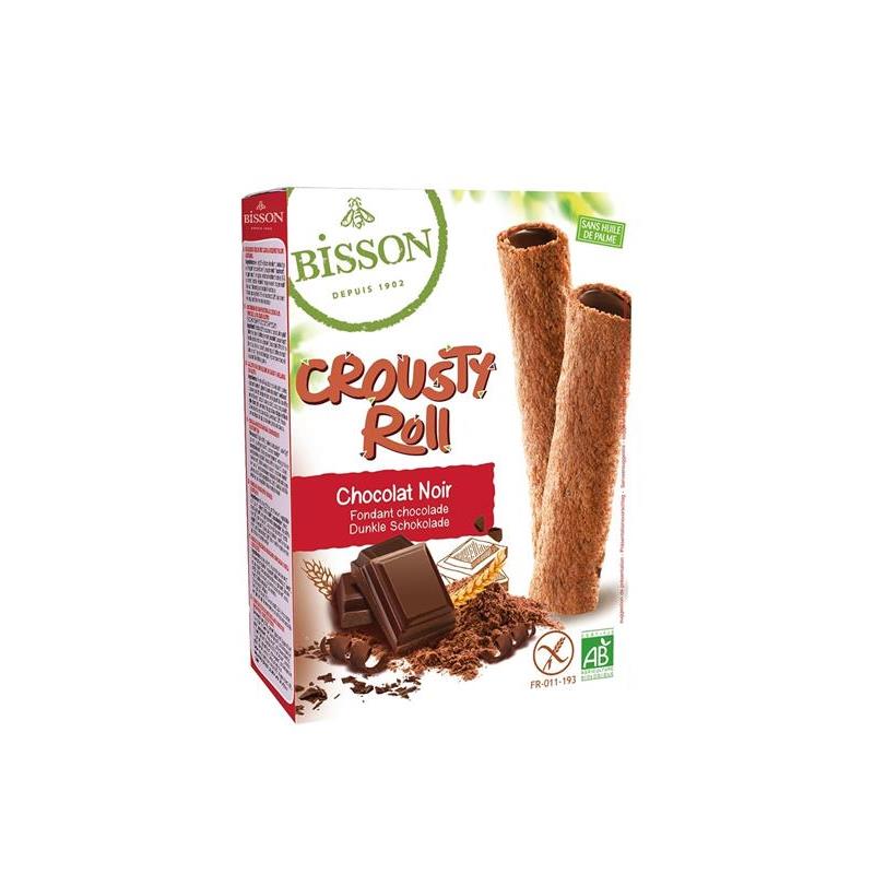 Rulou Crocant cu Ciocolata Neagra Bio 125 grame Bisson