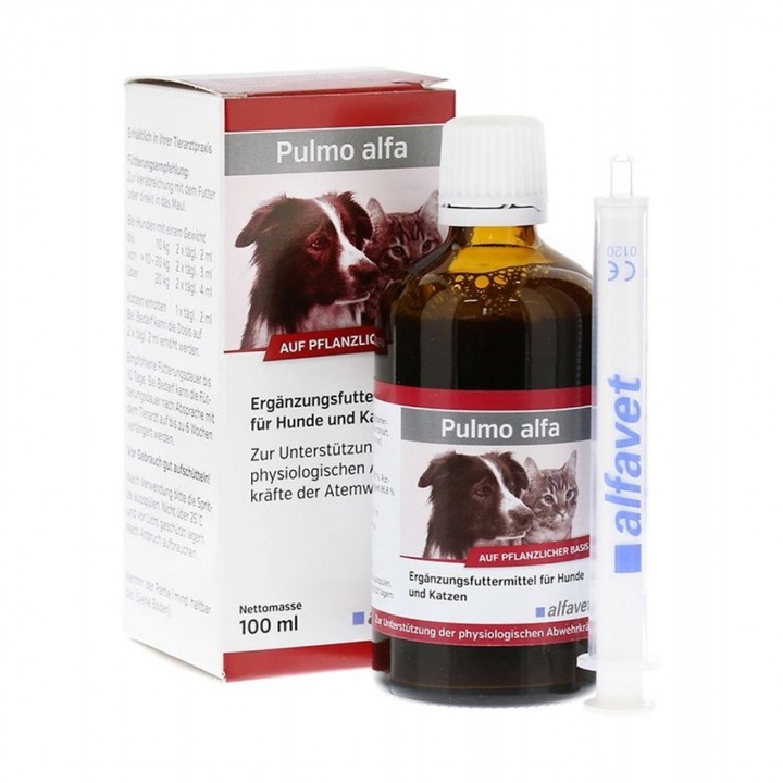 Supliment nutritional animale aparatul respirator, Pulmo alfa 100 ml