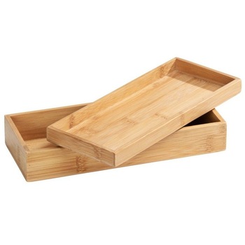 Set organizatoare de baie TERRA, 2 bucati, Bambus, 24x10x5,5 cm, Wenko Set organizatoare de baie TERRA, 2 bucati, Bambus, 24x10x5,5 cm, Wenko