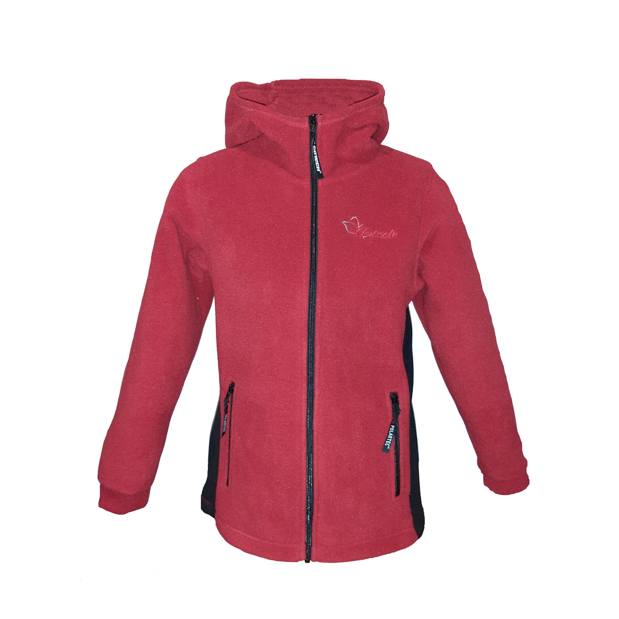 Jacheta POLARTEC femei HOODIE GOTECH, Rosu/Negru