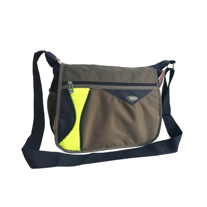 Umar DACO táska, 41x18x29 cm, nylon/PVC, 2 fő rekesszel és állítható pánttal, többszínű