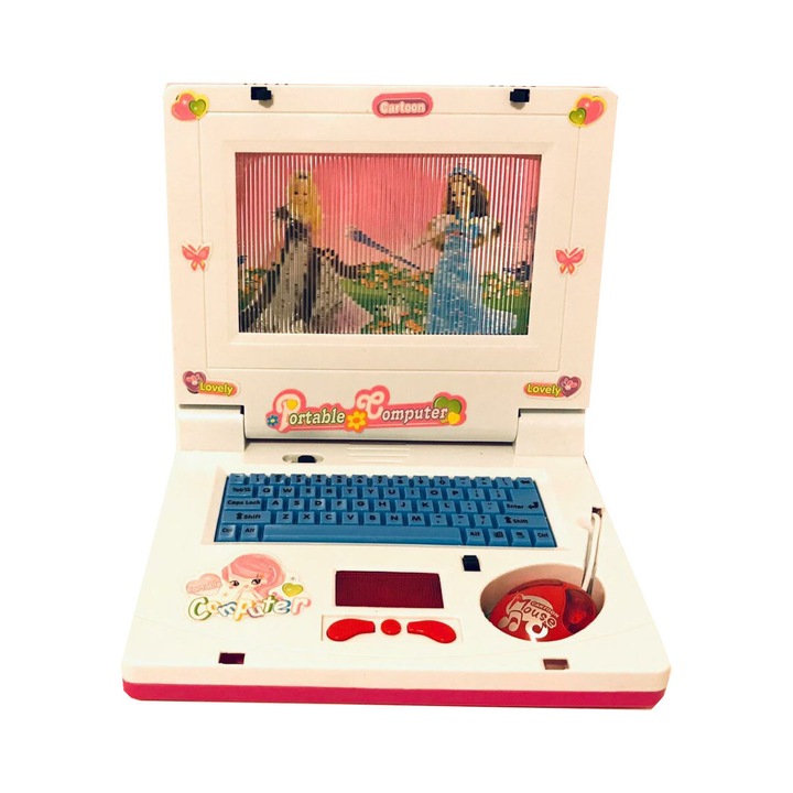 Laptop muzical pentru copii cu tastatura si mouse