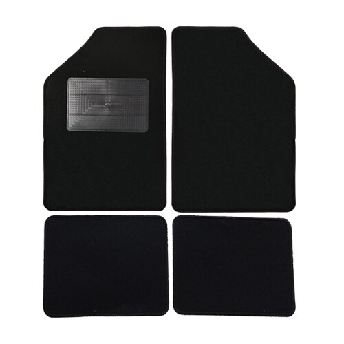 Set 4 covorase mocheta Filson, anti-static & anti-alunecare, universale, negru
