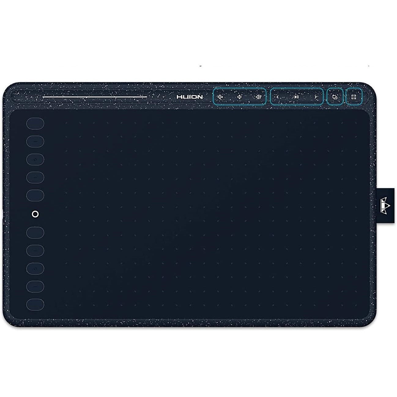 Tableta Grafica Profesionala Huion, Starry Blue, 8 taste Multimedia+10 taste programabile, Touch Bar, 8192 niveluri presiune, PW500 Pen fara baterie, TILT ±60°, include 8 varfuri rezerva, albastru