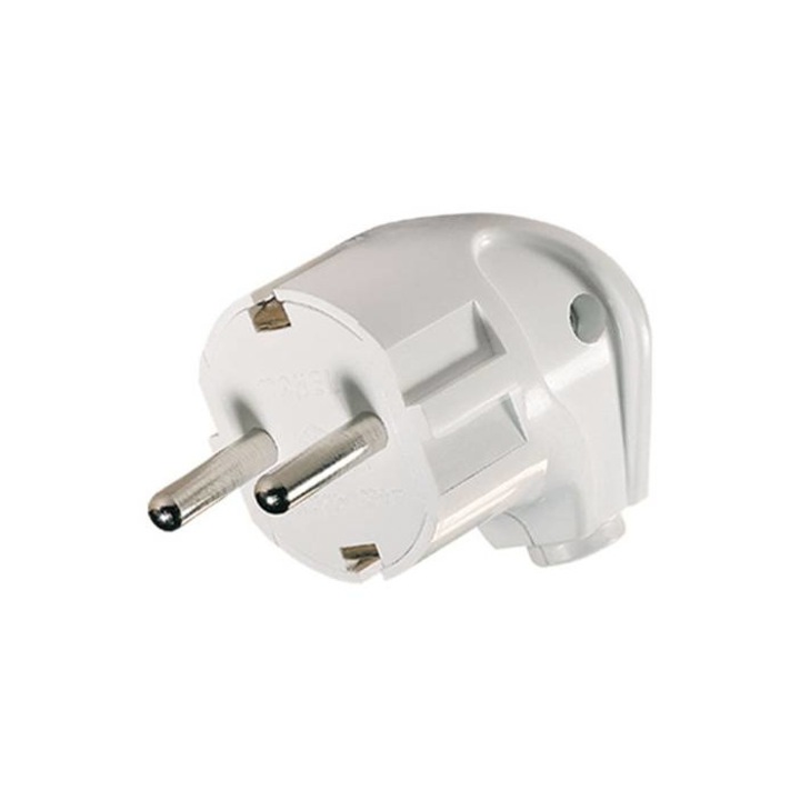 Щепсел MAKEL, Ъглов за контакт, Шуко, PVC, 220V, 16A