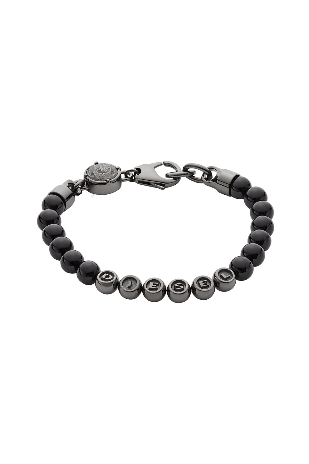 Diesel, Bratara cu pietre semipretioase, Argintiu/Negru
