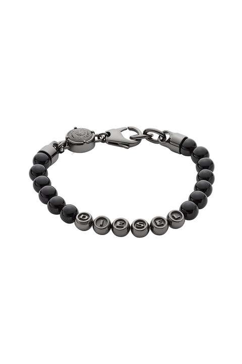 Diesel, Bratara cu pietre semipretioase, Argintiu/Negru