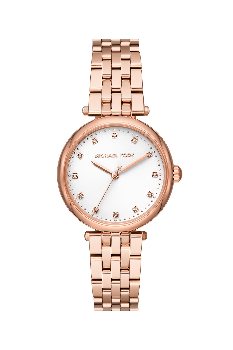 Michael Kors, Ceas de otel inoxidabil cu cristale, Auriu rose