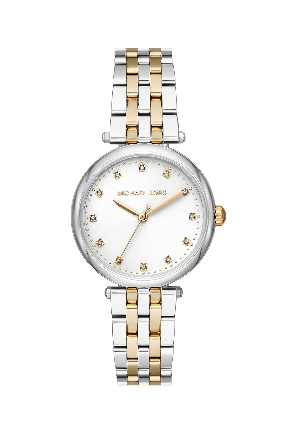 Michael Kors, Ceas de otel cu cristale, Argintiu/Auriu