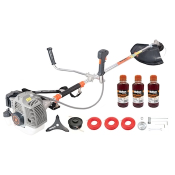 Set motocoasa 6.2 CP WOLFSON® TRX-620, 52CC cu 1Disc 3T, 1 Mosor cu fir taietor, 1 Aparatoare cu sistem de scurtare automata a firului, 1 Kit de asamblare, 1 ham comfort si 3 sticle ulei motor 2T rosu Set motocoasa 6.2 CP WOLFSON® TRX-620, 52CC cu 1Disc 3T, 1 Mosor cu fir taietor, 1 Aparatoare cu sistem de scurtare automata a firului, 1 Kit de asamblare, 1 ham comfort si 3 sticle ulei motor 2T rosu