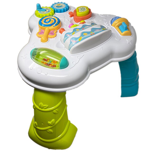 Jucarie Masuta si Centru Activitati Bebelusi Interactiv 2 in 1 Muzical, SALAMANDRA KIDS®, Alb/Albastru