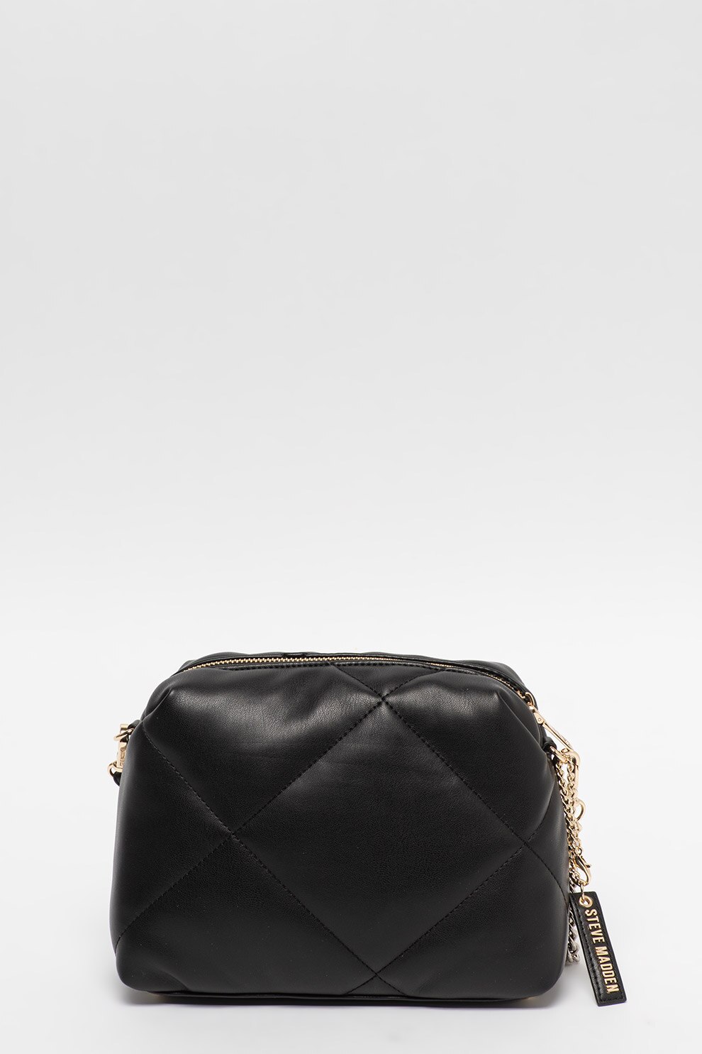 Steve Madden, Geanta crossbody de piele ecologica Poosh, Negru