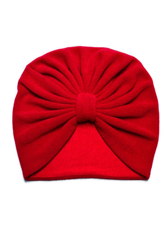 Turban de iarna, din polar antipiling, rosu, marime universala
