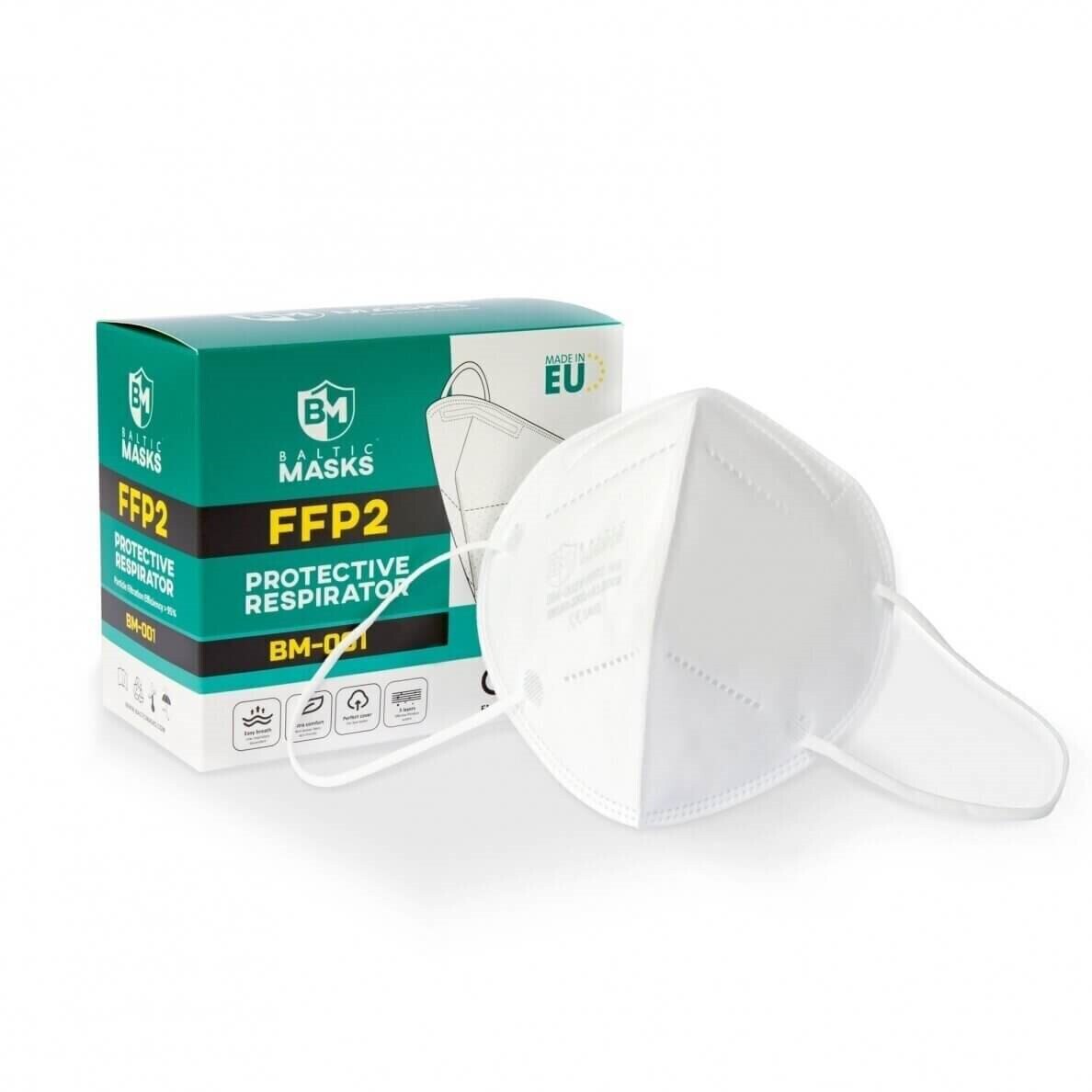 Masti de protectie respiratorie filtrante fara Valva FFP2 , BALTIC MASKS - Set x 10 bucati