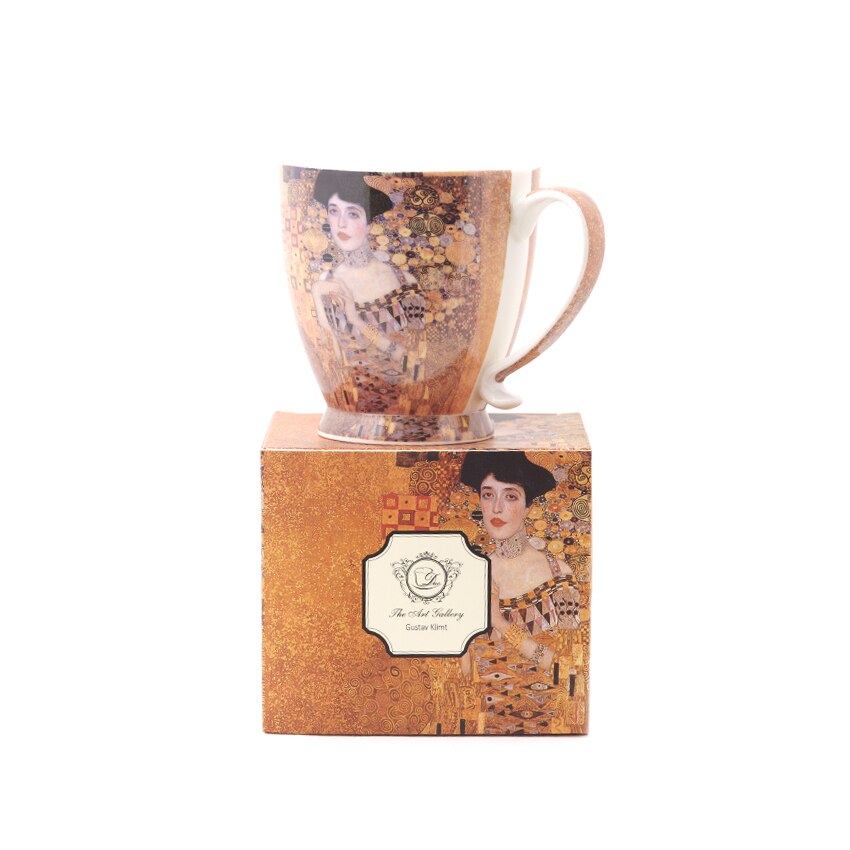 Cana din portelan fin in cutie cadou, GUSTAV KLIMT 
