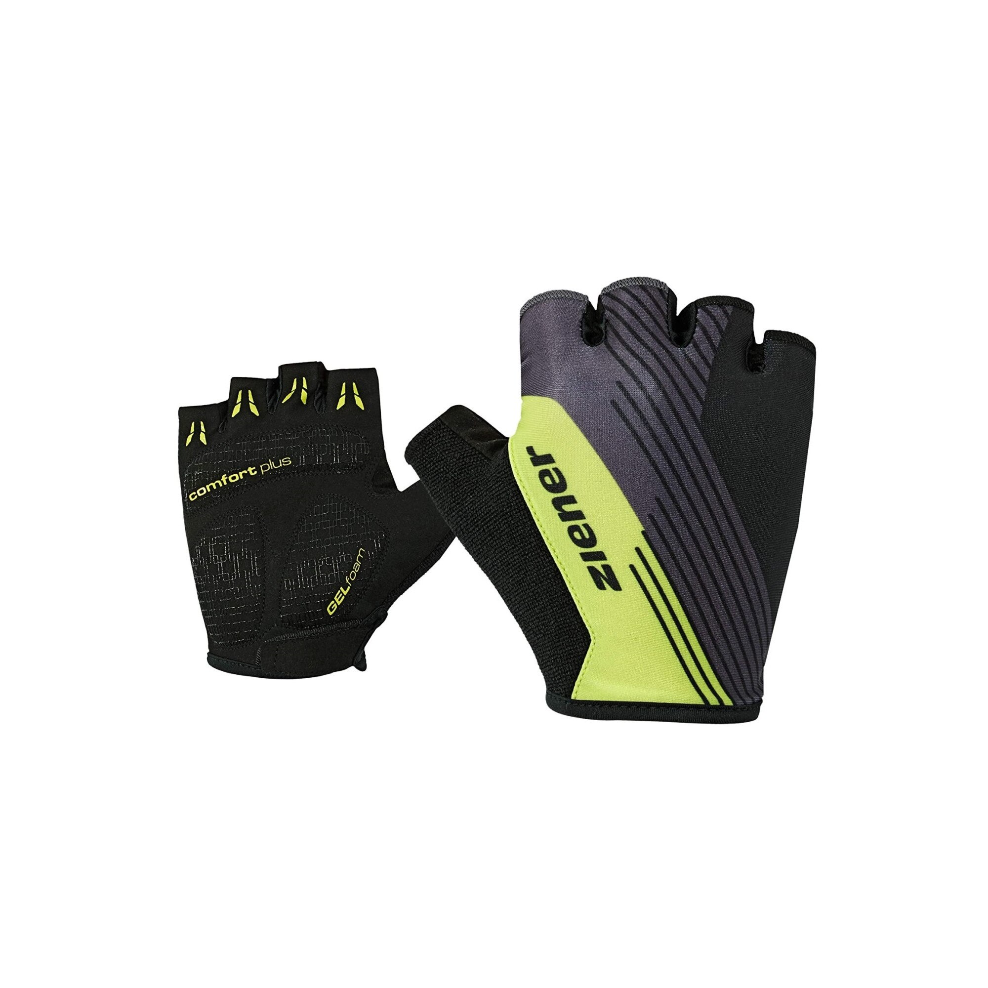 Manusi ciclism, Ziener 198203, Negru/Verde, 8