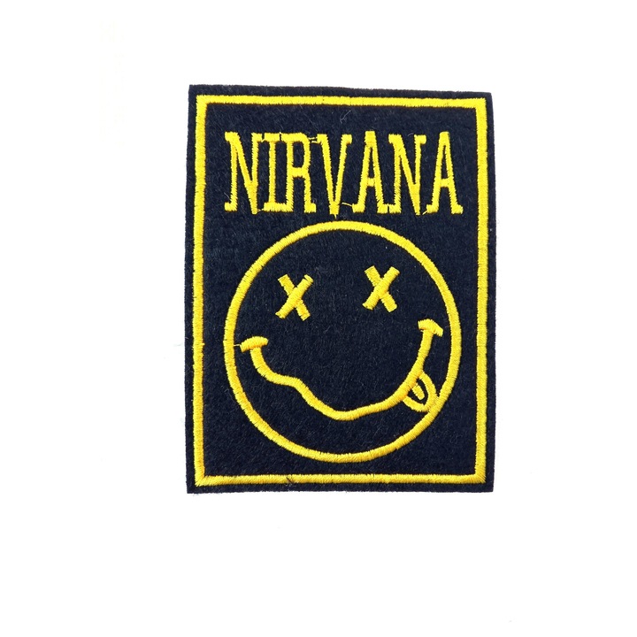Текстилна кръпка / бродирана кръпка Nirvana 9.3x7.2 см